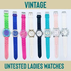 8 Used Untested Assorted Ladies Watch Lot / Bundle